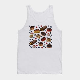 Seamless Pattern Sweet Cakes Tank Top